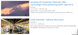 Chemtrails sur YouTube