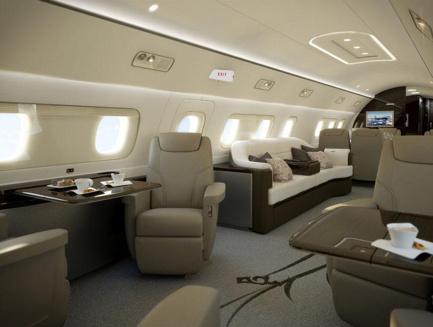 Embraer Lineage 1000E a cinq zones de cabine séparées