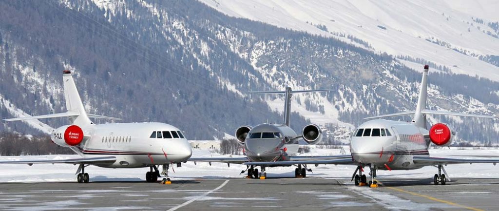 Jets privés à St. Moritz