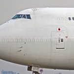 Boeing 747 converti en cargo avec bouchons aluminium sur les fenêtres. Photo crédit Flickr