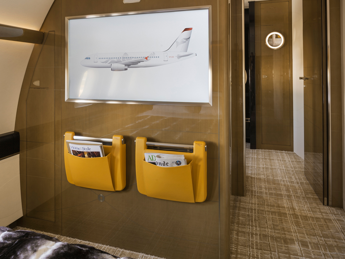 03 Airbus ACJ319 chambre à coucher avec télé haute définition – photo Cabinet Alberto Pinto